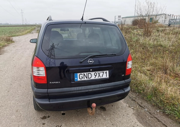Opel Zafira cena 4500 przebieg: 212300, rok produkcji 2003 z Starogard Gdański małe 106